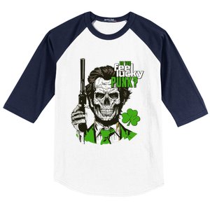 Do You Feel Lucky Punk Funny St Patricks Day Baseball Sleeve Shirt