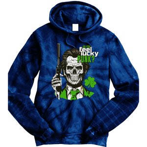 Do You Feel Lucky Punk Funny St Patricks Day Tie Dye Hoodie