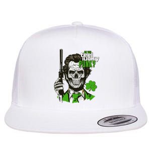 Do You Feel Lucky Punk Funny St Patricks Day Flat Bill Trucker Hat