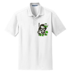 Do You Feel Lucky Punk Funny St Patricks Day Dry Zone Grid Polo