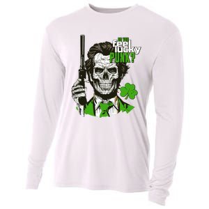 Do You Feel Lucky Punk Funny St Patricks Day Cooling Performance Long Sleeve Crew