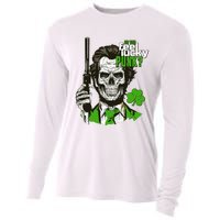 Do You Feel Lucky Punk Funny St Patricks Day Cooling Performance Long Sleeve Crew