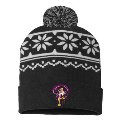 Do You Guys Ever Think About Dying Doll Bar Bie USA-Made Snowflake Beanie