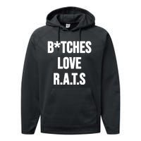 Do You Get It Yet Bitches Love Rats Performance Fleece Hoodie