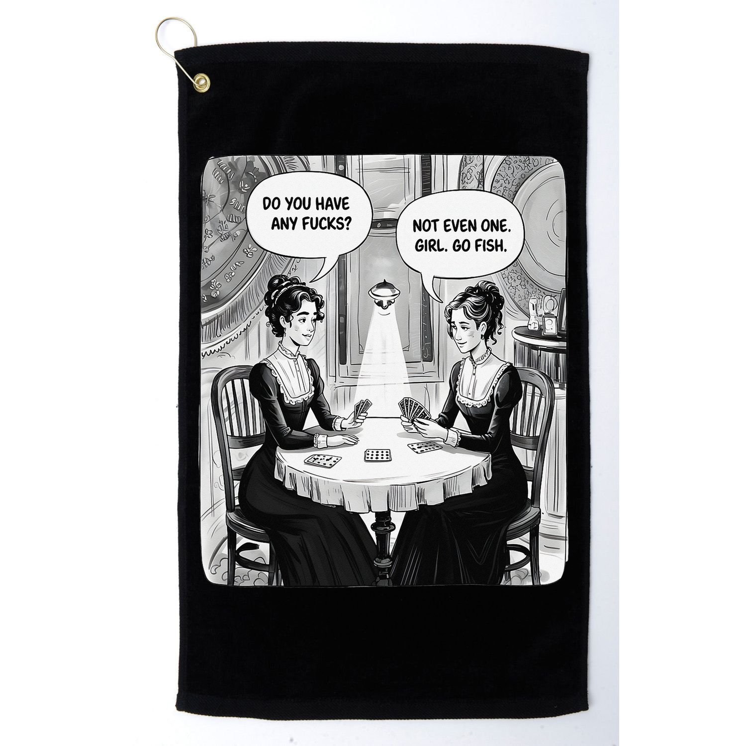 Do You Have Any Fucks Go Fish Girl Funny Women Playing Golf Towel