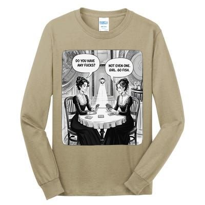 Do You Have Any Fucks Go Fish Girl Funny Women Playing Tall Long Sleeve T-Shirt