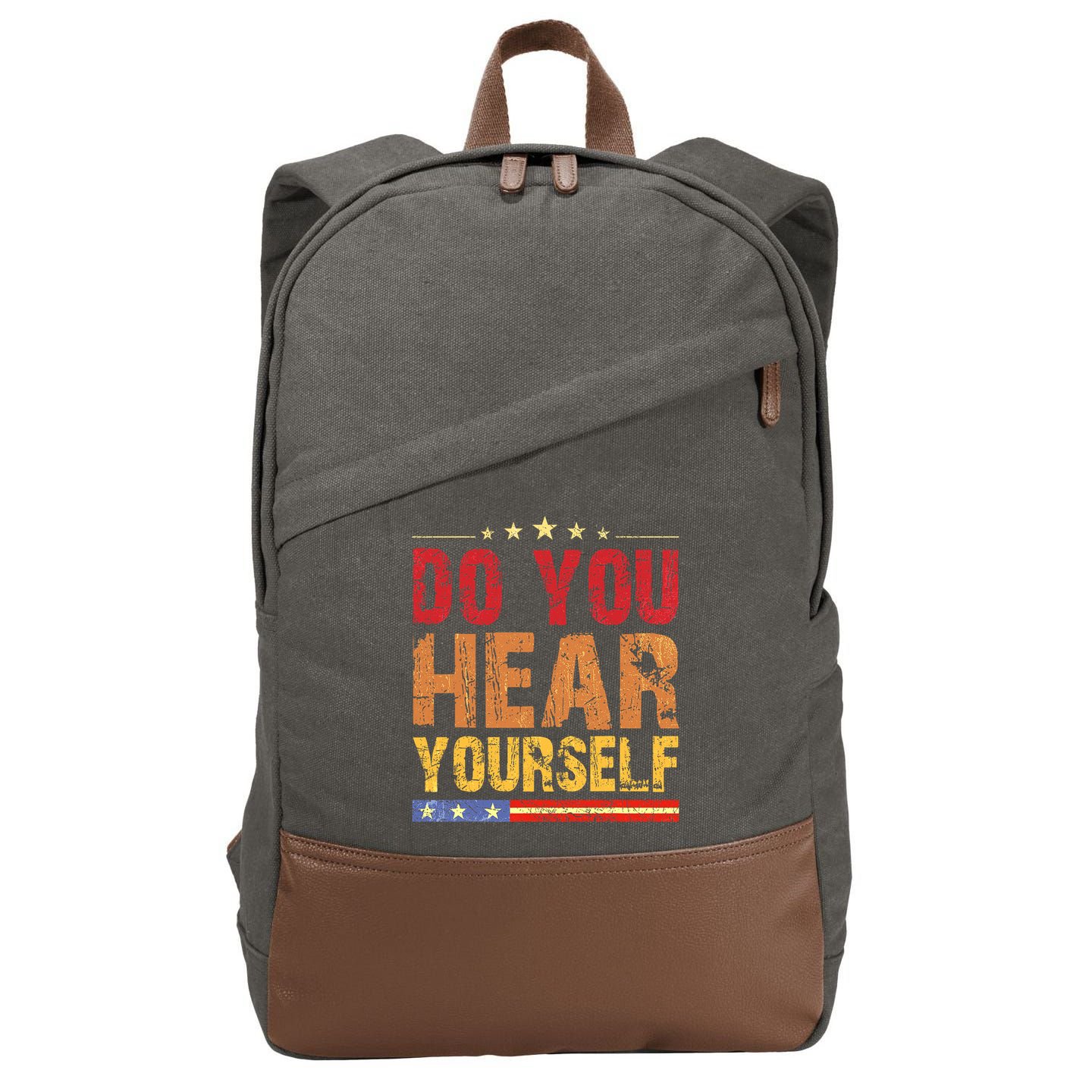Do You Hear Yourself! Funny Cotton Canvas Backpack