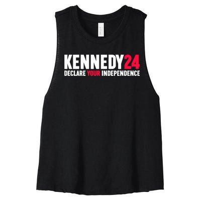 Declare Your Independence Kennedy 24 Women's Racerback Cropped Tank