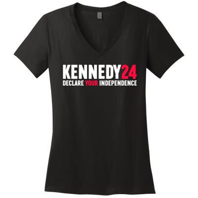 Declare Your Independence Kennedy 24 Women's V-Neck T-Shirt