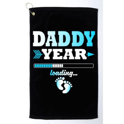 Daddy Year Is Loading Expectant Father Offspring Gift Platinum Collection Golf Towel