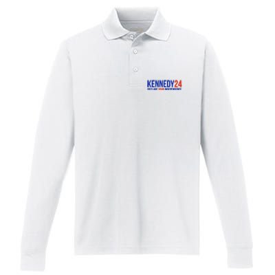 Declare Your Independence Kennedy 2024 Performance Long Sleeve Polo