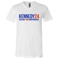 Declare Your Independence Kennedy 2024 V-Neck T-Shirt