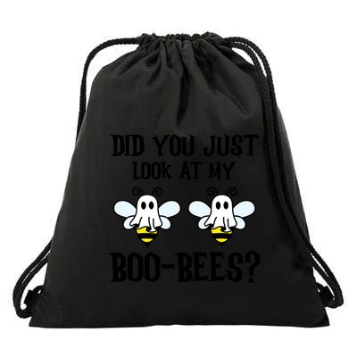 Did You Just Look At My Boobees Funny Halloween Ghosts Gift Drawstring Bag