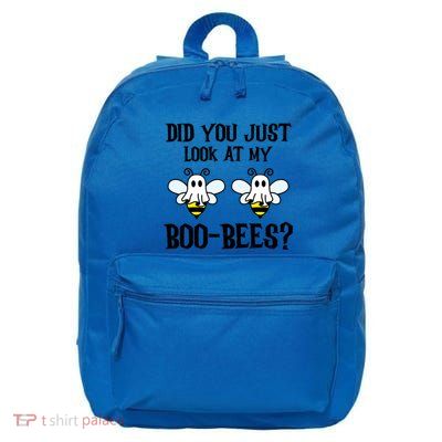 Did You Just Look At My Boobees Funny Halloween Ghosts Gift 16 in Basic Backpack