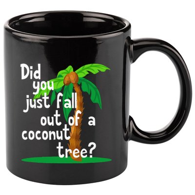 Did You Just Fall Out Of A Coconut Tree 11oz C Handle Ceramic Mug
