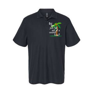 Did You Just Fall Out Of A Coconut Tree Softstyle Adult Sport Polo