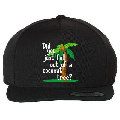 Did You Just Fall Out Of A Coconut Tree Wool Snapback Cap