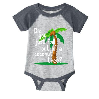 Did You Just Fall Out Of A Coconut Tree Infant Baby Jersey Bodysuit