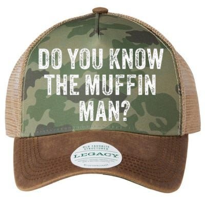 Do You Know The Muffin Man Funny Sarcastic Saying Vintage Legacy Tie Dye Trucker Hat