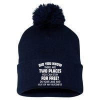 Did You Know There Are Two Places You Can Stay For Free Premium Pom Pom 12in Knit Beanie