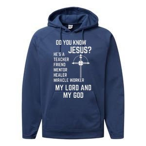 DO YOU KNOW JESUS MY LORD AND MY GOD Performance Fleece Hoodie