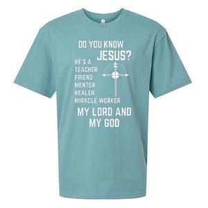 DO YOU KNOW JESUS MY LORD AND MY GOD Sueded Cloud Jersey T-Shirt