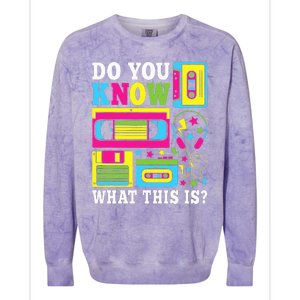 Do You Know What This Is 80s 90s Outfit Colorblast Crewneck Sweatshirt