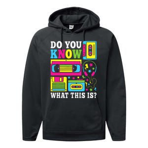 Do You Know What This Is 80s 90s Outfit Performance Fleece Hoodie