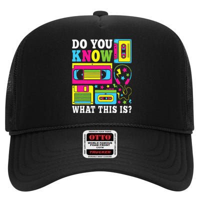 Do You Know What This Is 80s 90s Outfit High Crown Mesh Back Trucker Hat