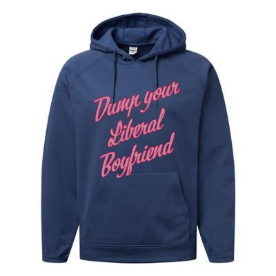 Dump Your Liberal Boyfriend Valentines Day Performance Fleece Hoodie