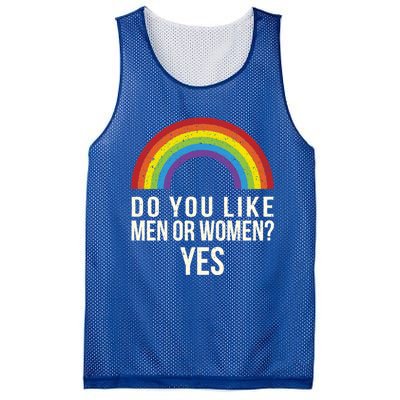 Do You Like Or Yes Lgbtq Bisexual Pride Gift Mesh Reversible Basketball Jersey Tank