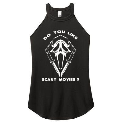 Do You Like Scary Movies Women's Perfect Tri Rocker Tank