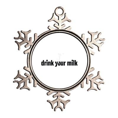 Drink Your Milk Metallic Star Ornament