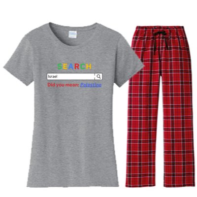 Did You Mean Palestine Free Palestine Gaza Peace Women's Flannel Pajama Set