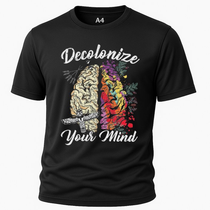 Decolonize Your Mind Indigenous People Native American Cooling Performance Crew T-Shirt