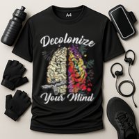 Decolonize Your Mind Indigenous People Native American Cooling Performance Crew T-Shirt