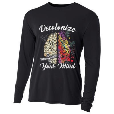 Decolonize Your Mind Indigenous People Native American Cooling Performance Long Sleeve Crew
