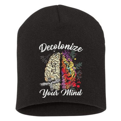 Decolonize Your Mind Indigenous People Native American Short Acrylic Beanie