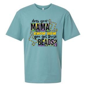 Does Your Mama KnowS How You Got Those Beads Sueded Cloud Jersey T-Shirt