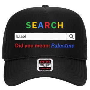 Did you mean Palestine  free Palestine  Gaza Peace  High Crown Mesh Back Trucker Hat