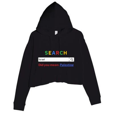 Did you mean Palestine  free Palestine  Gaza Peace  Crop Fleece Hoodie