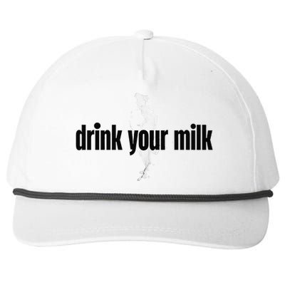 Drink Your Milk Premium Snapback Five-Panel Rope Hat