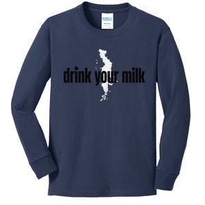 Drink Your Milk Premium Kids Long Sleeve Shirt