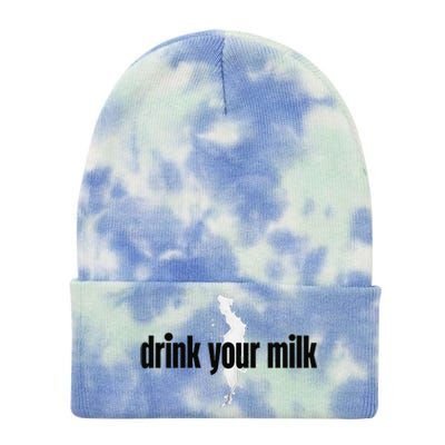 Drink Your Milk Premium Tie Dye 12in Knit Beanie