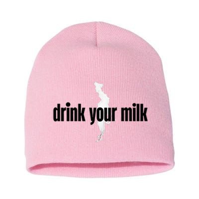 Drink Your Milk Short Acrylic Beanie