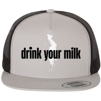 Drink Your Milk Flat Bill Trucker Hat