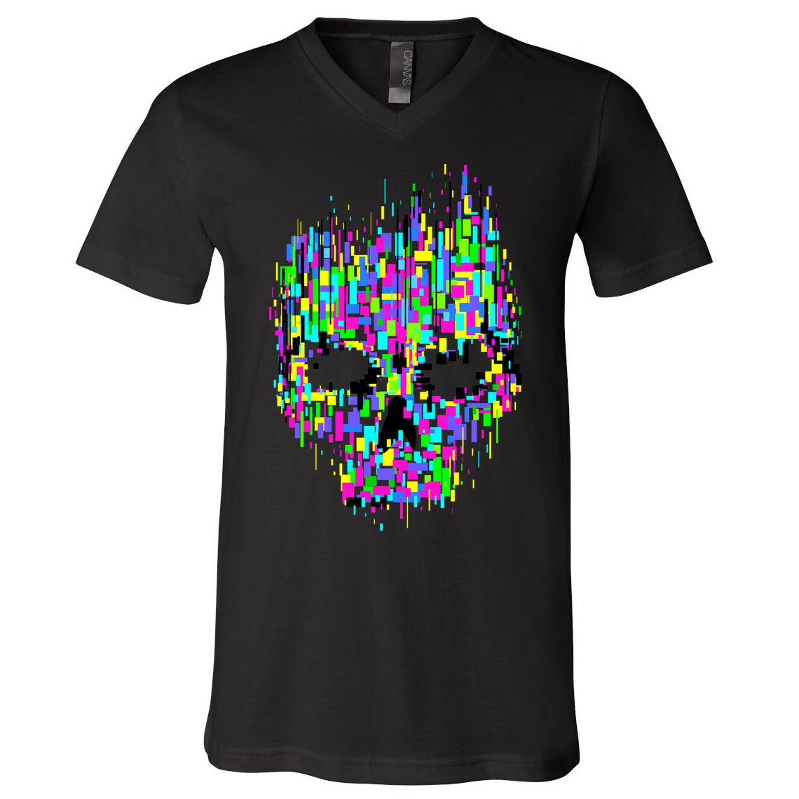Dynamic Skull V-Neck T-Shirt
