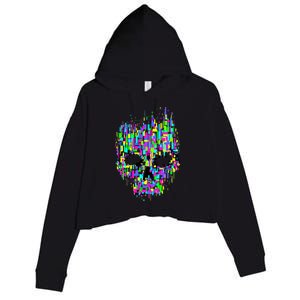 Dynamic Skull Crop Fleece Hoodie