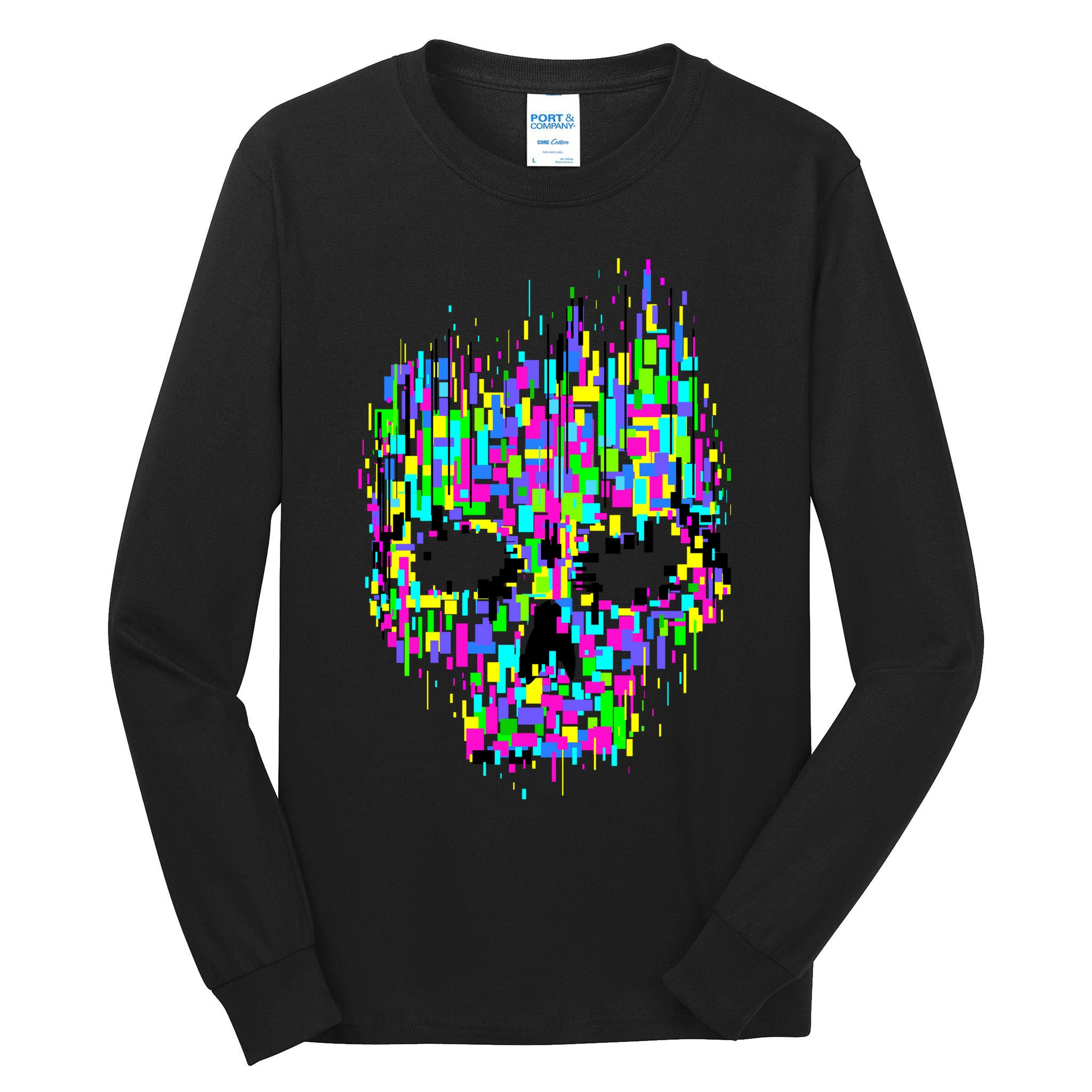 Dynamic Skull Tall Long Sleeve T-Shirt
