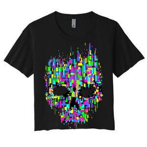 Dynamic Skull Women's Crop Top Tee